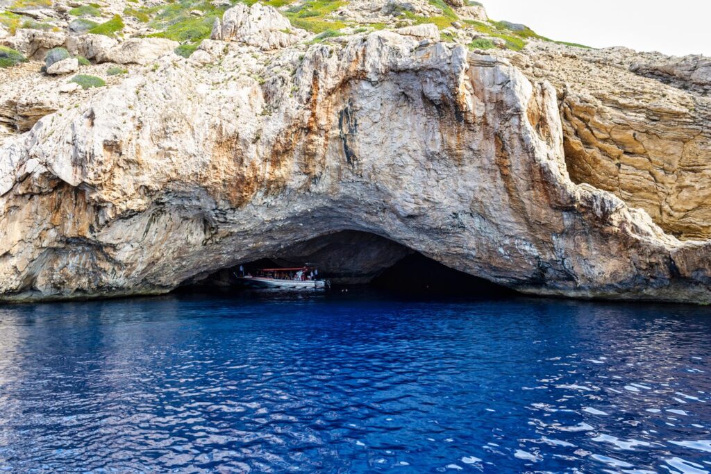 The Blue Cave on the island of Cabrera can only be reached by boat from Mallorca's south coast