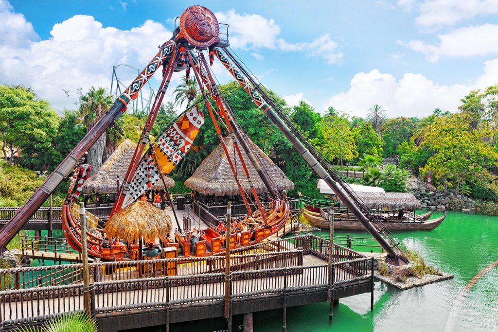 PortAventura Park, next door to Caribe Aquatic Park in Salou