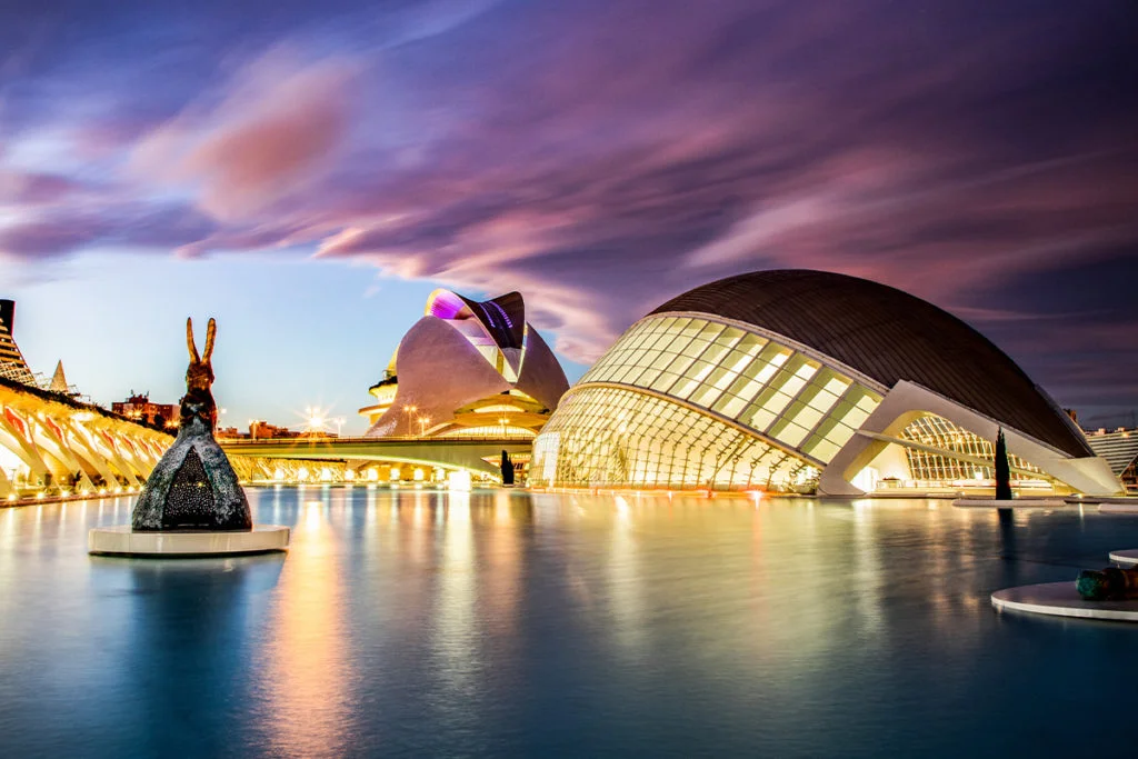 A view of the City of Arts and Sciences in Valencia, Spain