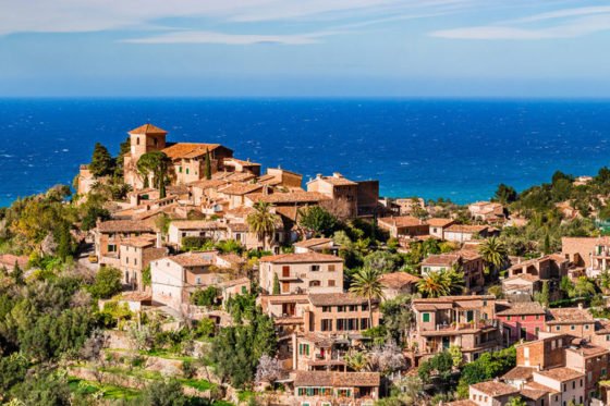A stunning view of the village of Deià in Majorca