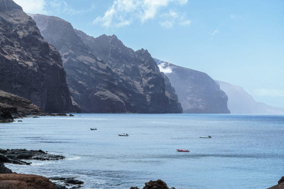 A view of Los Gigantes Cliffs in Tenerife, Canary Islands