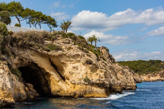 Aerial view of the Caves in Mallorca, a popular outdoor adventure