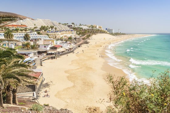 View of Morro Jable beach in Canary Islands