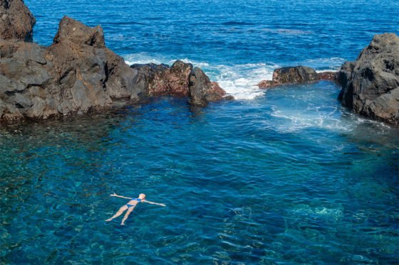 Swimming in natural pool is one of the things to do in Tenerife