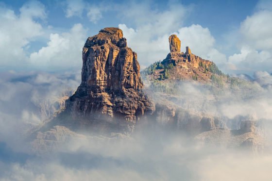 Roque Nublo, a volcanic rock formation in Gran Canaria