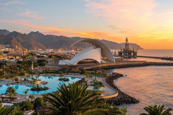 A view of Santa Cruz de Tenerife in Canary Islands