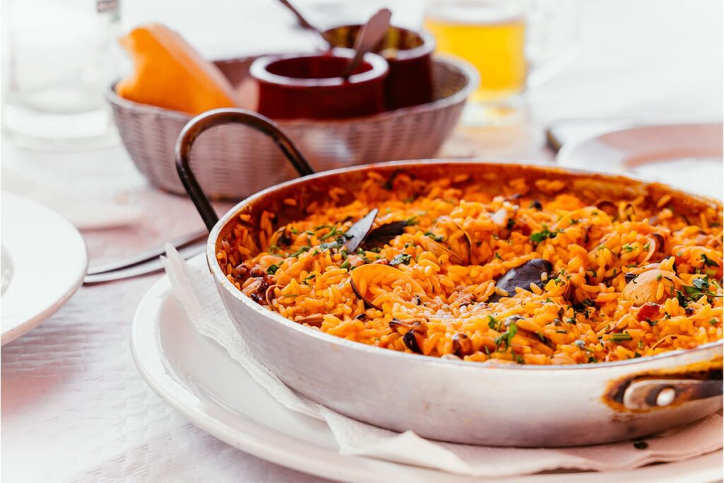 Paella valenciana was born in the rice fields around Valencia