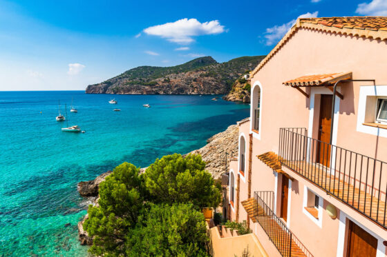 Gorgeous hotel in Majorca with view of mountains and sea