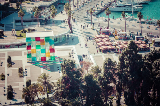 View of Centre Pompidou Malaga in Spain