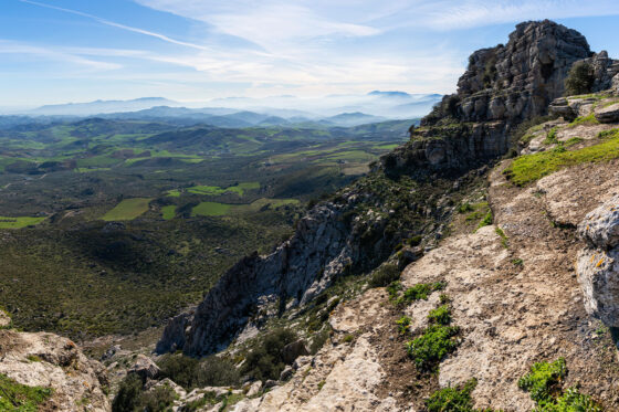 View of Montes de Malaga Natural Park in Spain
