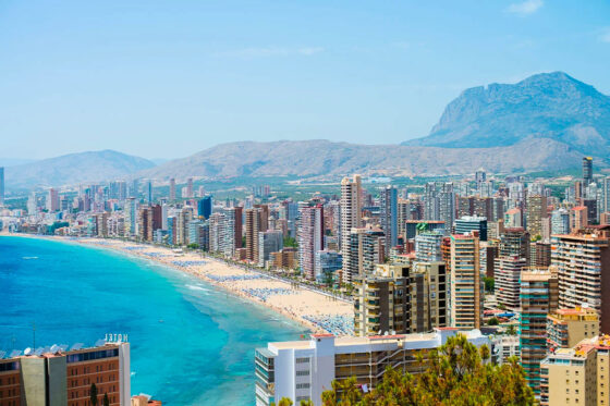 A stunning view of Benidorm, Spain