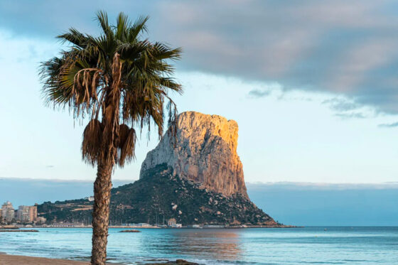 View of Costa Blanca coastline from Peñón de Ifach Natural Park