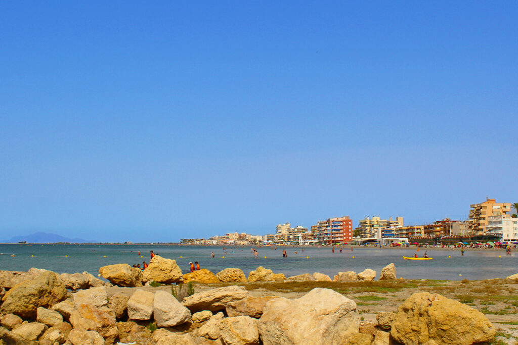 View of Gran Playa beach in Santa Pola, Costa Blanca