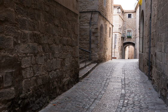 A view of the Jewish Quarter of El Call in Girona, Spain