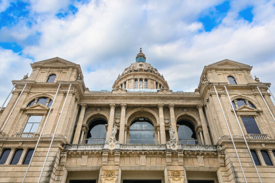 Catalonian national art museum MNAC on Montjuic mountain