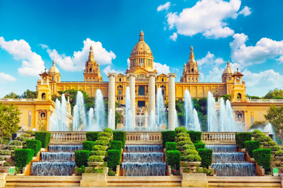 A picture of the National Art Museum of Catalonia, a museum in Barcelona, Spain