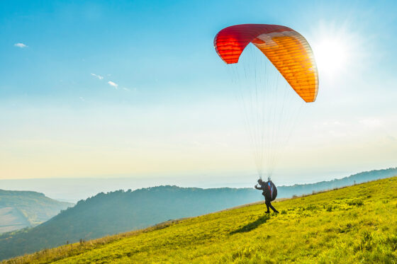 Paragliding over Mussara Mountains