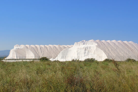 View of Salinas de Santa Pola, a major salt works located in the Valencian Community