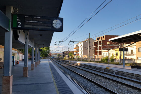 A view of the Figueres train station in Spain