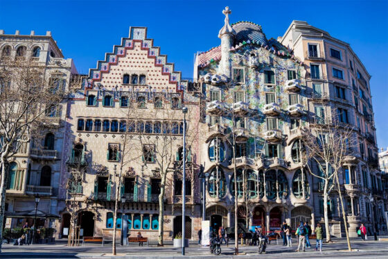 Casa Amatller building on Passeig de Gràcia in Barcelona