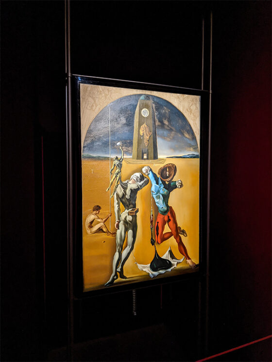 A view of the surreal painting in the Dalí Theatre Museum in Figueres, Spain