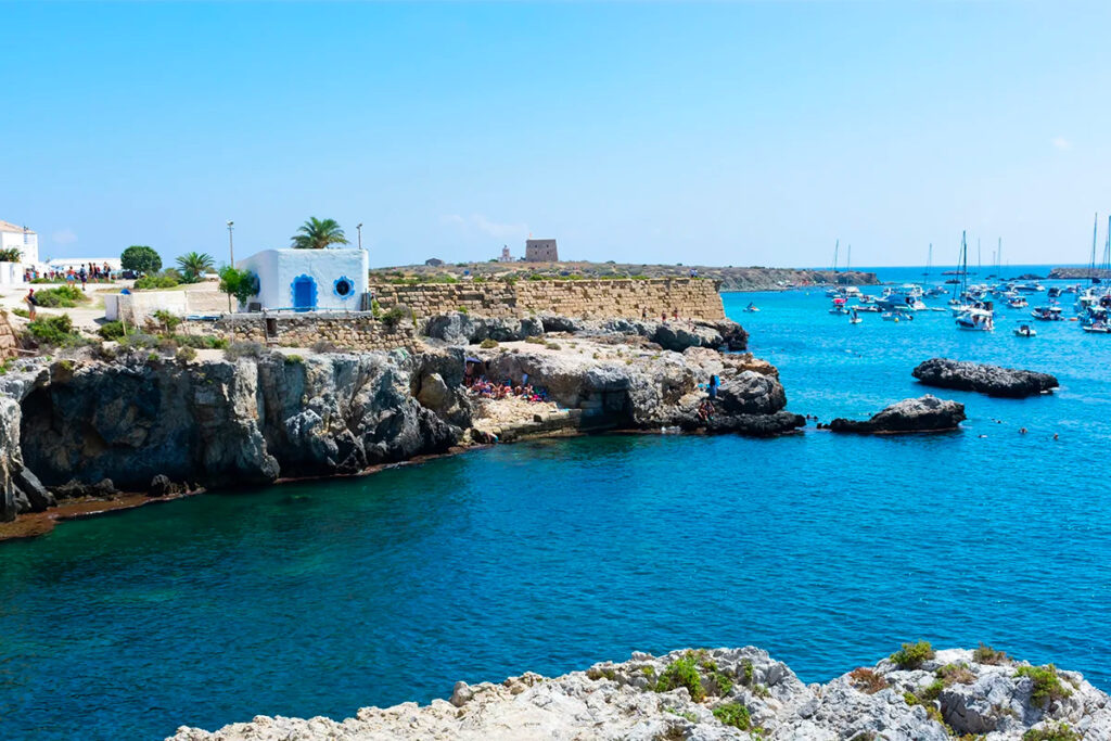 View of Isla de Tabarca, a pirate's paradise located off the coast of Santa Pola