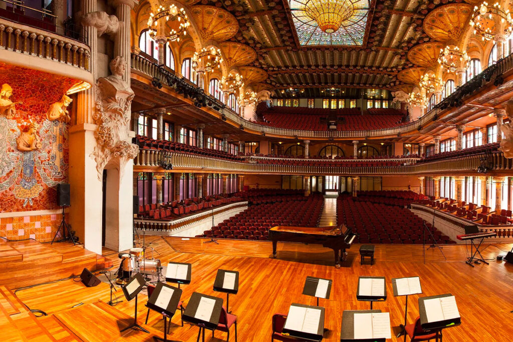 Concert Hall of the Palace of Catalan Music in Barcelona, Spain