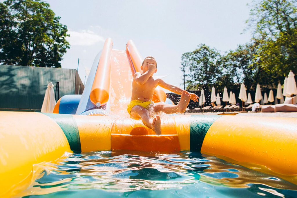 A family slide at one of Mallorca's water parks