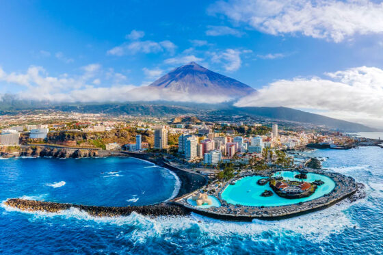 Aerial view of Santa Cruz de Tenerife, Canary Islands