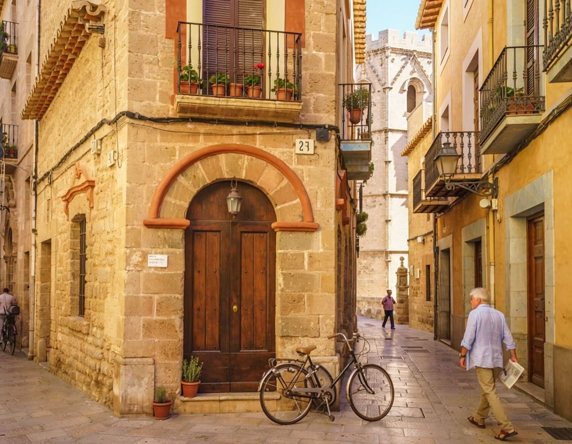 Ad Hoc Carmen, a small budget hotel in Valencia's El Carmen quarter. AI-generated image.