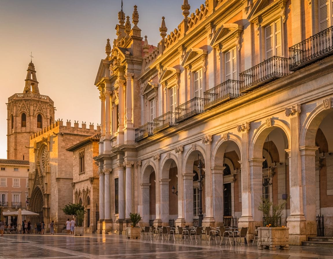 MYR Palacio Vallier, a five-star palace hotel in Valencia's old town. AI-generated image.