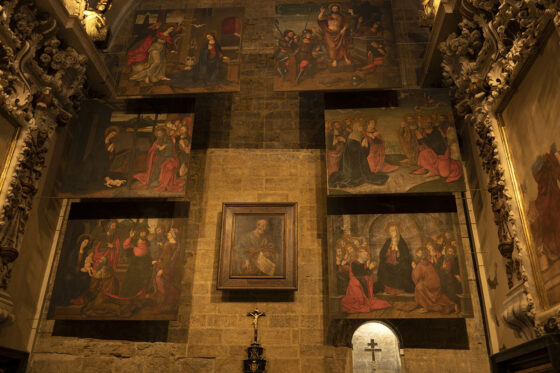 Beautiful paintings in Valencia Cathedral, Spain