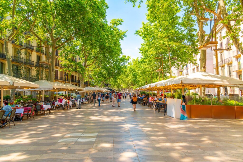 La Rambla leads you from Plaça de Catalunya to the doors of the Liceu in about 10 minutes