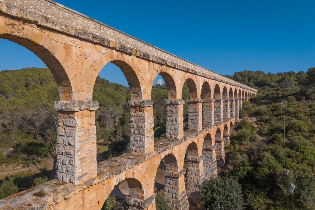 The two-tiered Pont del Diable aqueduct near Tarragona was built by the Romans in the 1st century AD