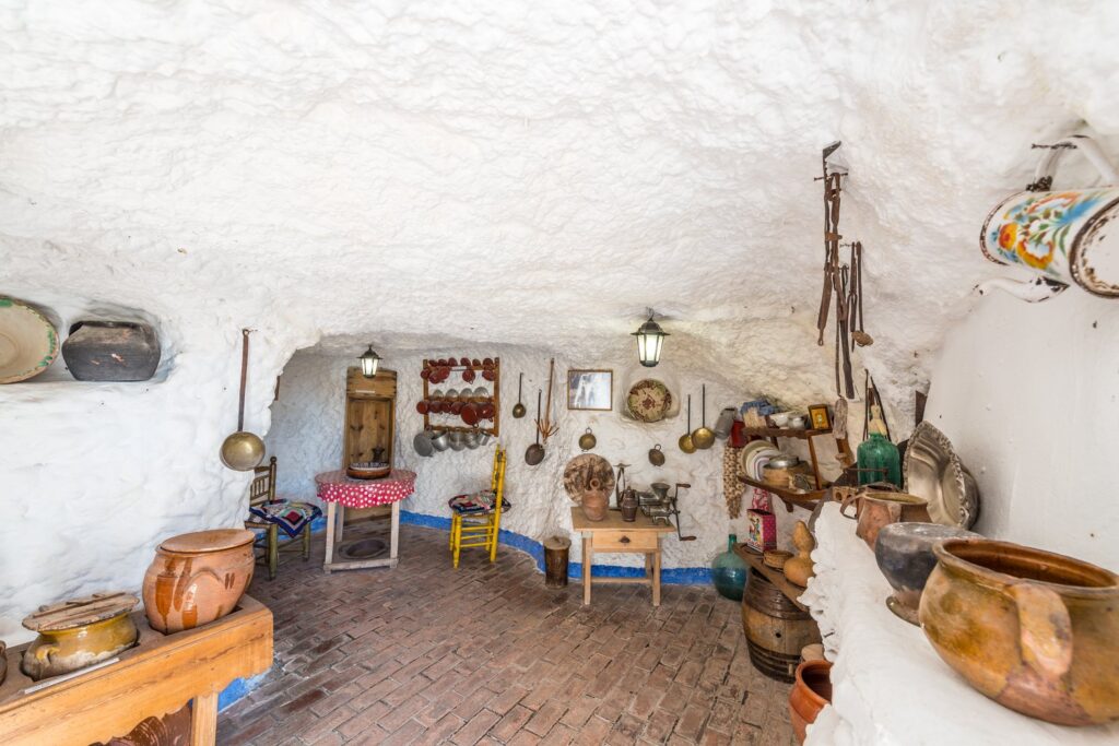 Restored cave interiors show how families lived in Sacromonte for generations