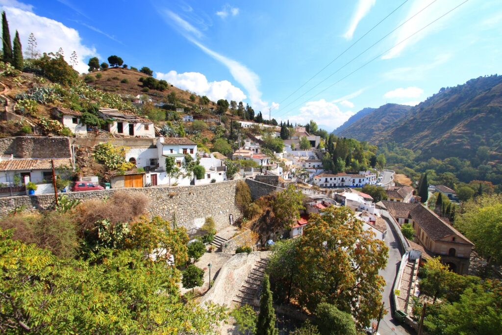 Sacromonte's hills rise above the Darro valley on the eastern edge of Granada
